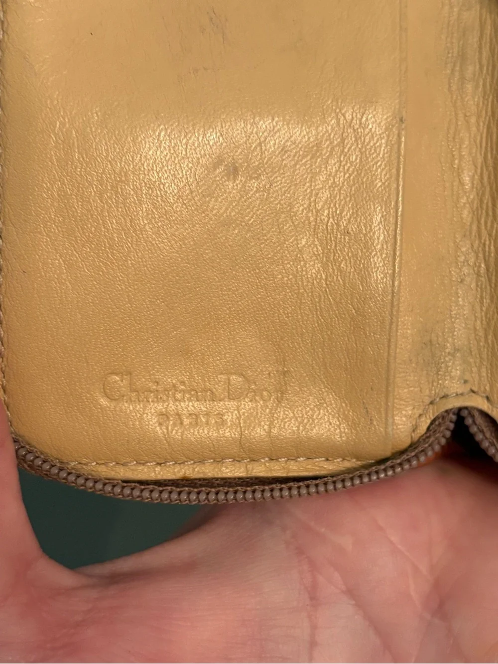 Rare Vintage Christian Dior Trotter Monogram Zip-Around Coin Purse/Key Pouch